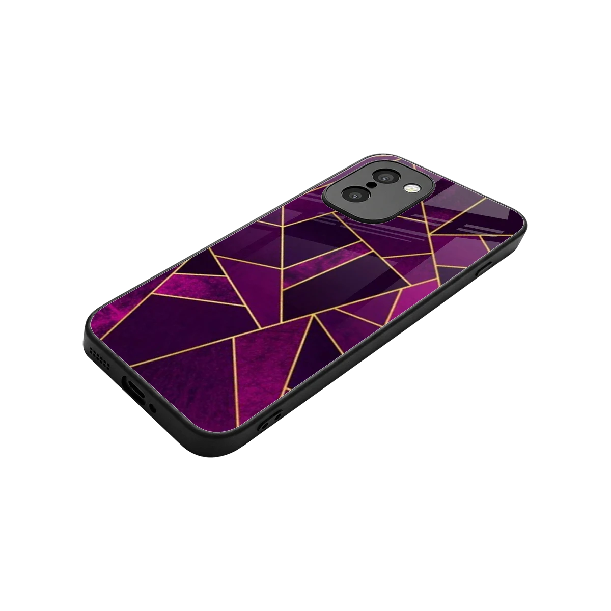 Violet Shards stylish phone case for oneplus 15r | glossy glass and slim fit
