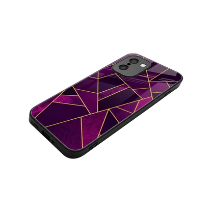 Violet Shards stylish phone case for oneplus 15r | glossy glass and slim fit