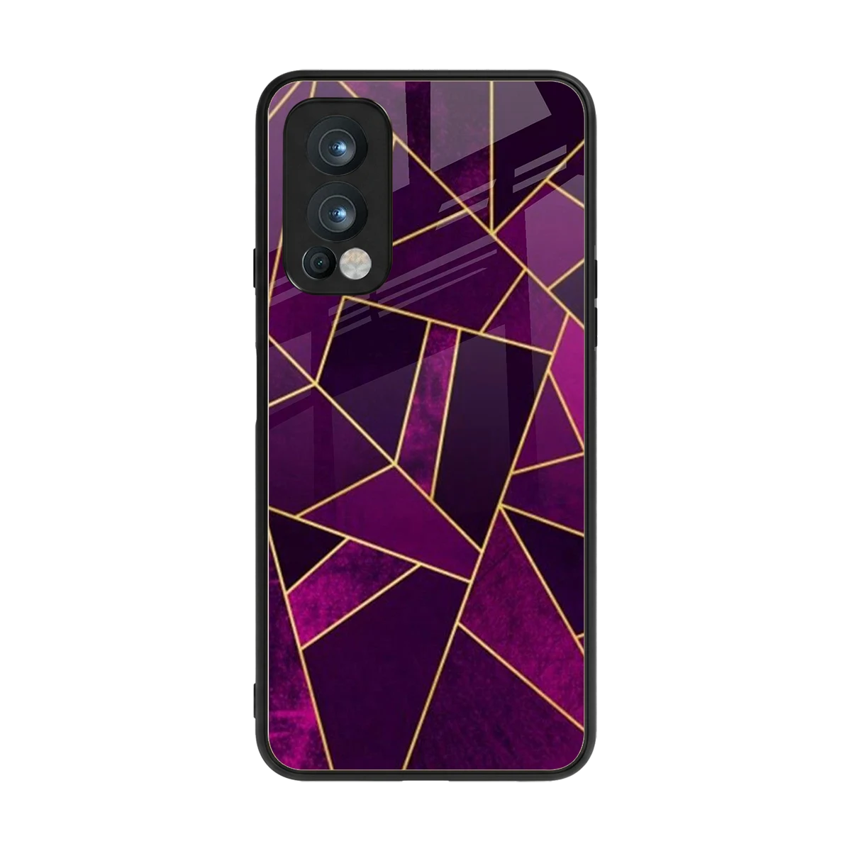 Violet Shards back phone cover | glass case for oneplus nord 2