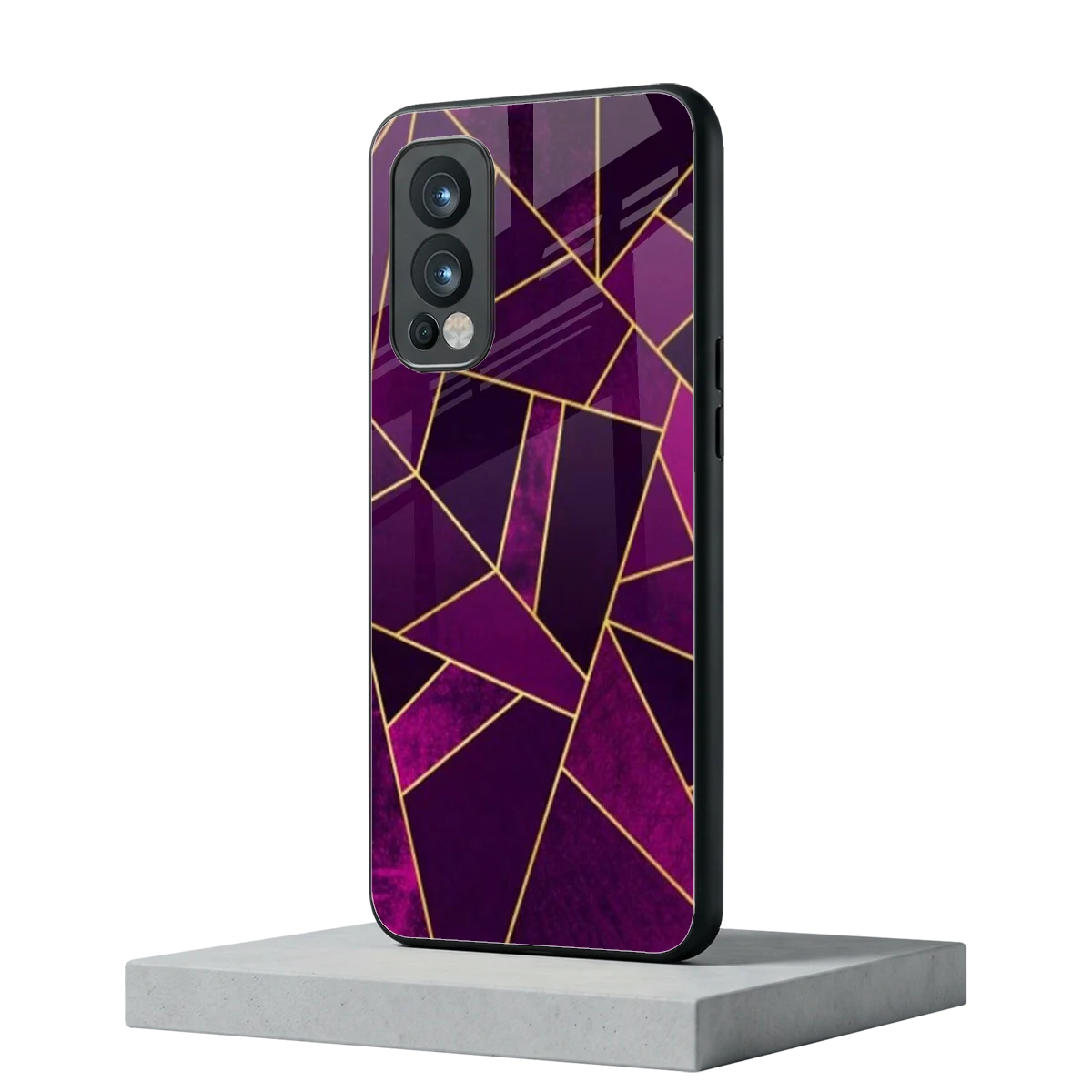 Violet Shards oneplus nord 2 mobile cover | shockproof glass phone case