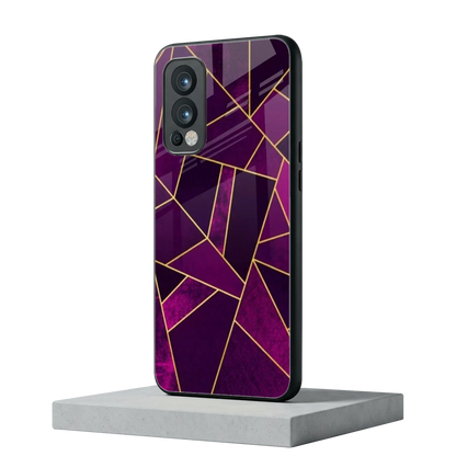 Violet Shards oneplus nord 2 mobile cover | shockproof glass phone case