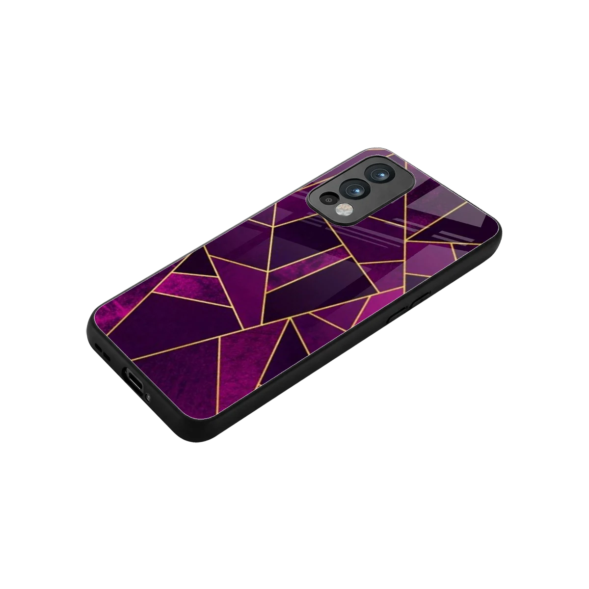 Violet Shards stylish phone case for oneplus nord 2 | glossy glass and slim fit