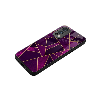 Violet Shards stylish phone case for oneplus nord 2 | glossy glass and slim fit