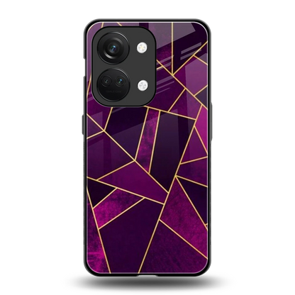 Violet Shards back phone cover | glass case for oneplus nord 3