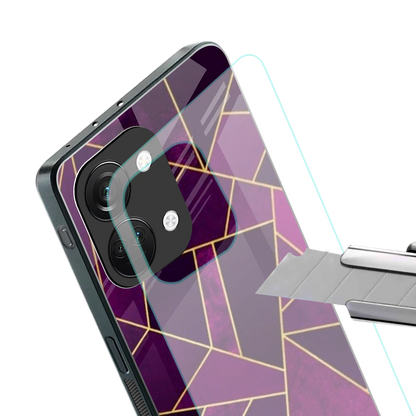 Violet Shards stylish phone case for oneplus nord 3 | glossy glass and slim fit