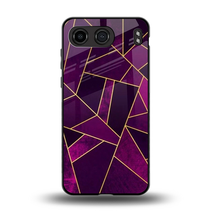 Violet Shards back phone cover | glass case for oneplus nord 4