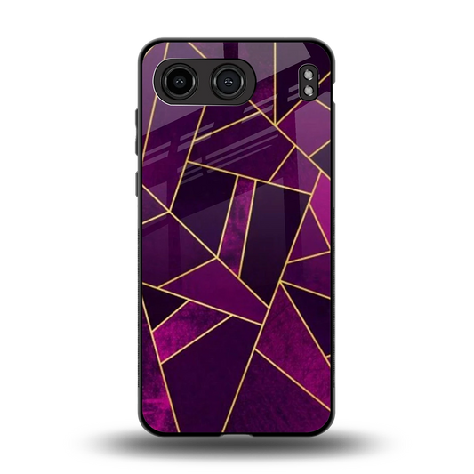 Violet Shards back phone cover | glass case for oneplus nord 4