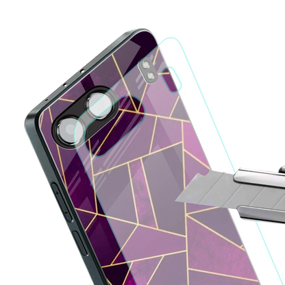 Violet Shards stylish phone case for oneplus nord 4 | glossy glass and slim fit