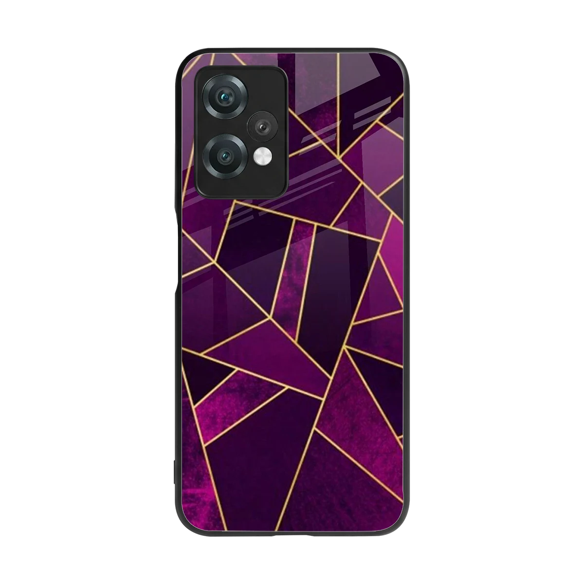 Violet Shards back phone cover | glass case for oneplus nord ce 2 lite