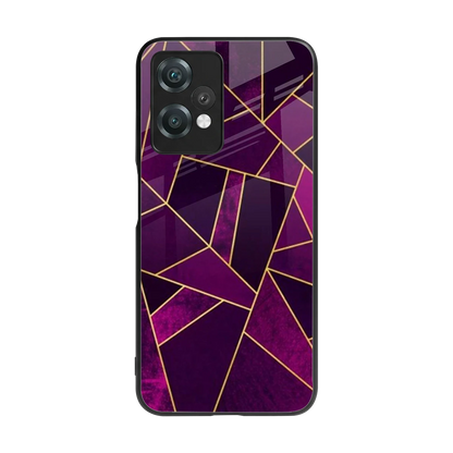 Violet Shards back phone cover | glass case for oneplus nord ce 2 lite