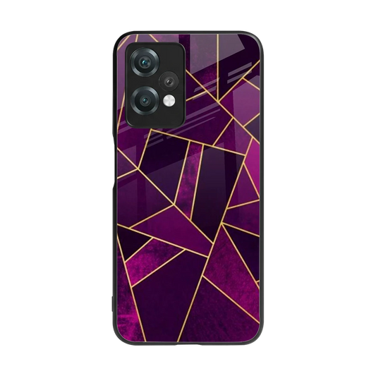 Violet Shards back phone cover | glass case for oneplus nord ce 2 lite