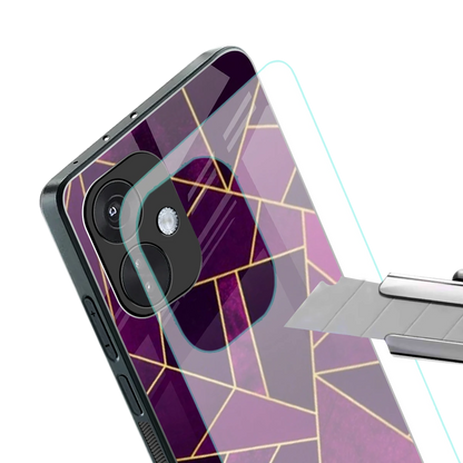 Violet Shards stylish phone case for oneplus nord ce 3 | glossy glass and slim fit