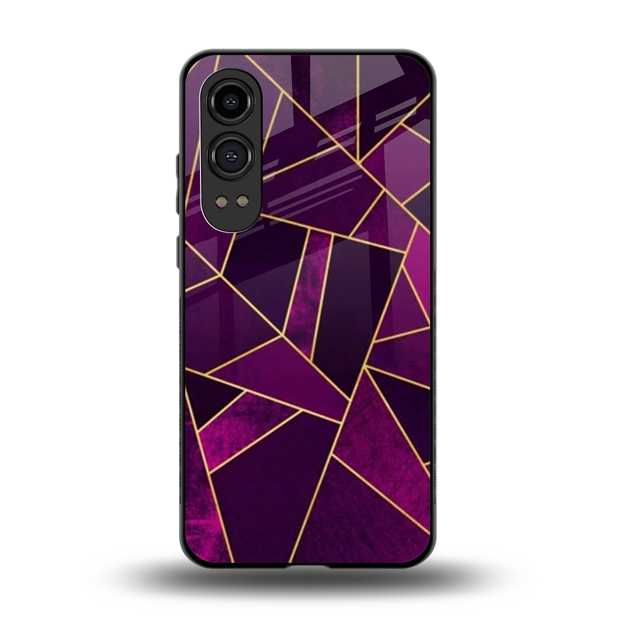 Violet Shards back phone cover | glass case for oneplus nord ce 4 lite