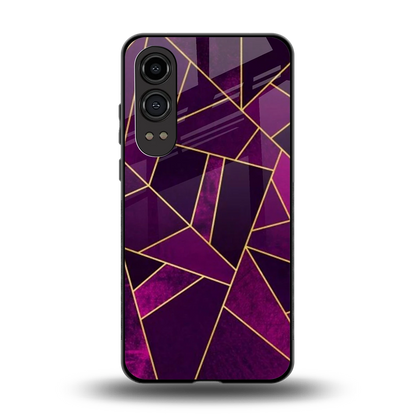 Violet Shards back phone cover | glass case for oneplus nord ce 4 lite