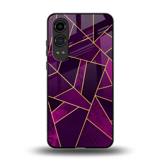 Violet Shards back phone cover | glass case for oneplus nord ce 4 lite