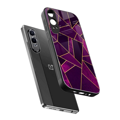 Violet Shards sleek oneplus nord ce 4 lite cover with tempered glass back and TPU edges
