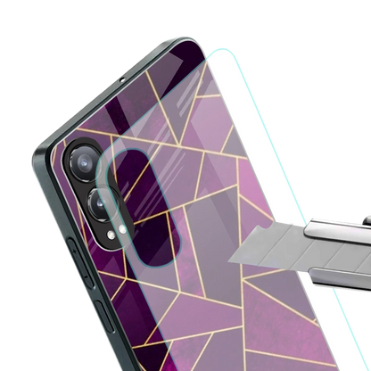 Violet Shards stylish phone case for oneplus nord ce 4 lite | glossy glass and slim fit