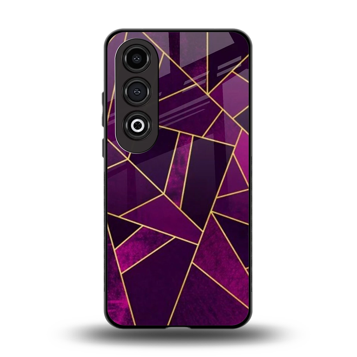 Violet Shards back phone cover | glass case for oneplus nord ce 4