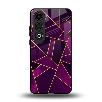 Violet Shards back phone cover | glass case for oneplus nord ce 4