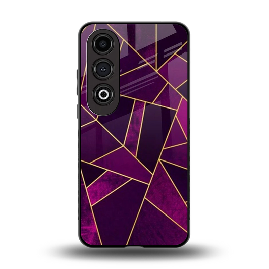 Violet Shards back phone cover | glass case for oneplus nord ce 4