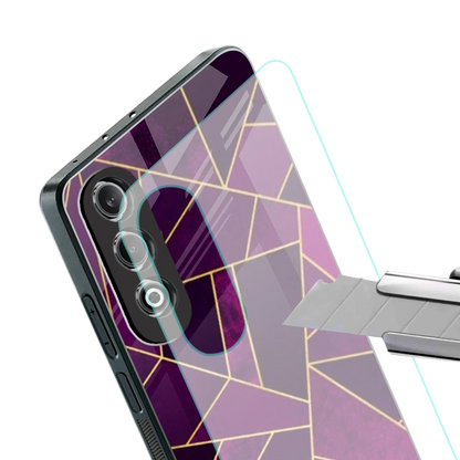Violet Shards stylish phone case for oneplus nord ce 4 | glossy glass and slim fit