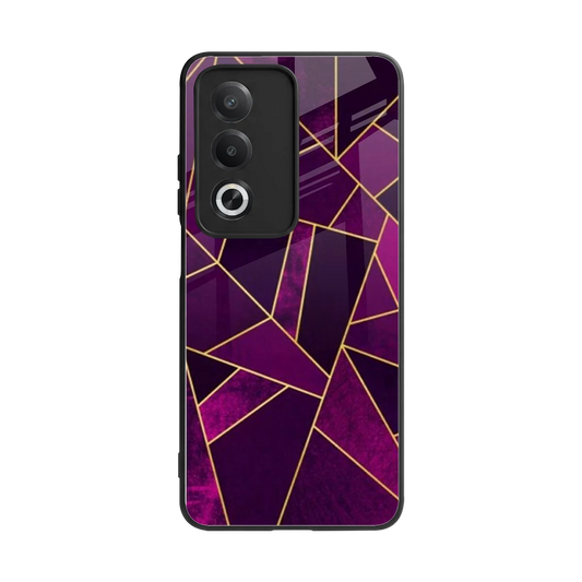 Violet Shards back phone cover | glass case for oppo a3 pro