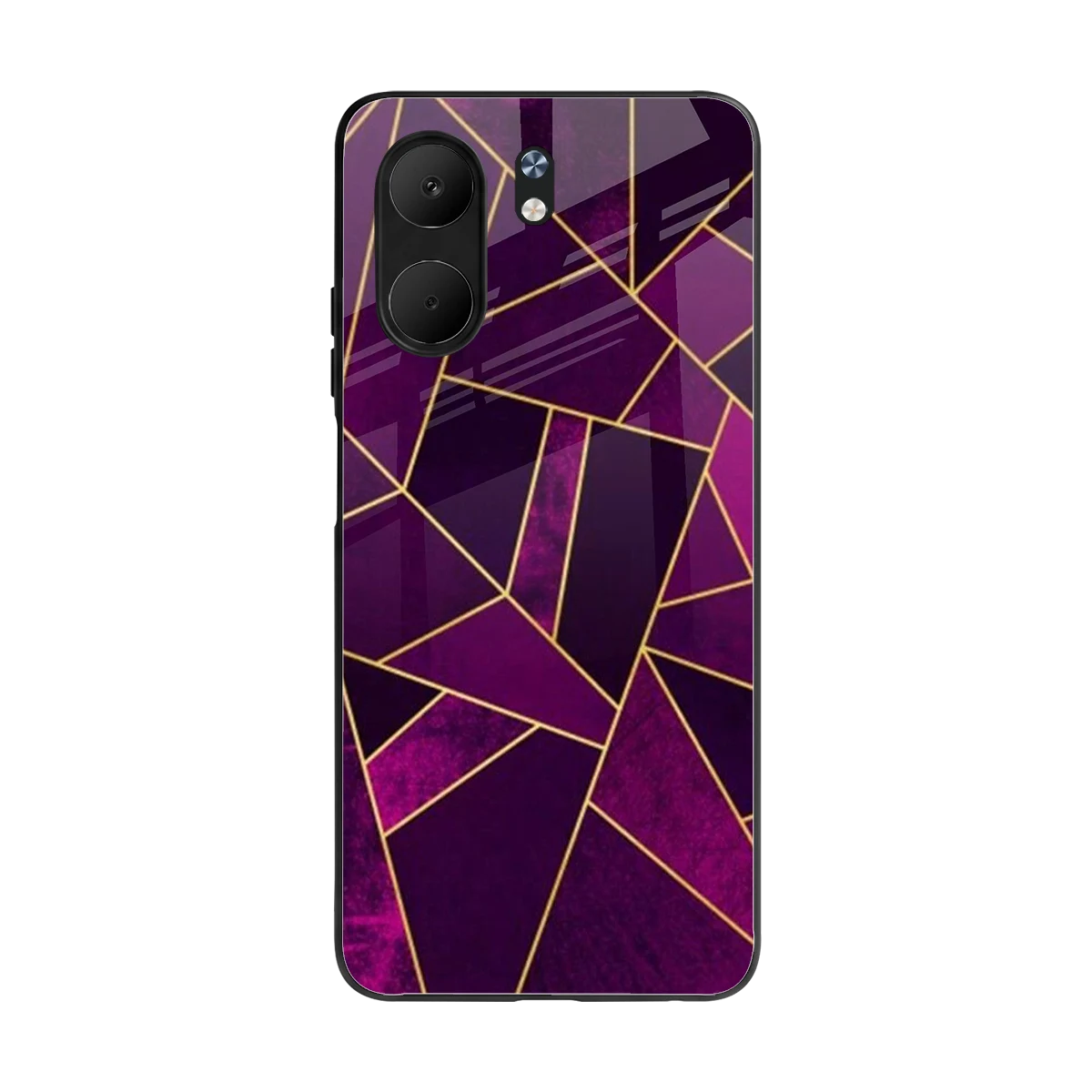 Violet Shards back phone cover | glass case for oppo a5x 5g