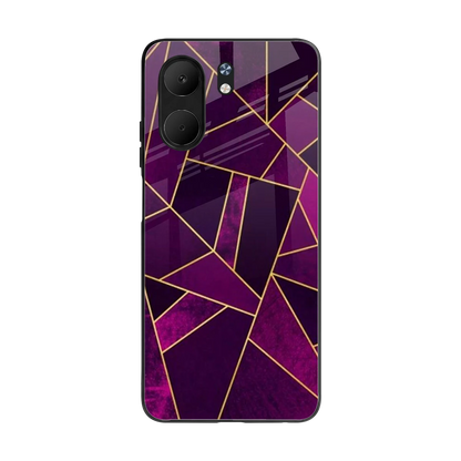 Violet Shards back phone cover | glass case for oppo a5x 5g