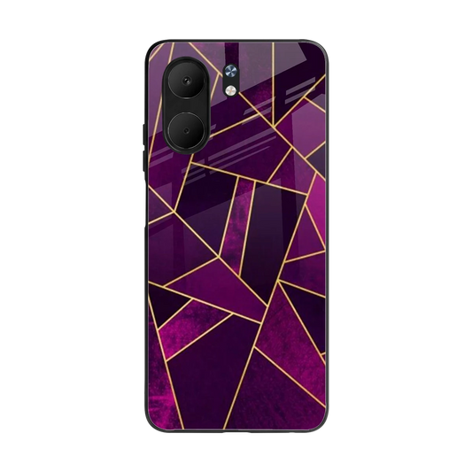 Violet Shards back phone cover | glass case for oppo a5x 5g