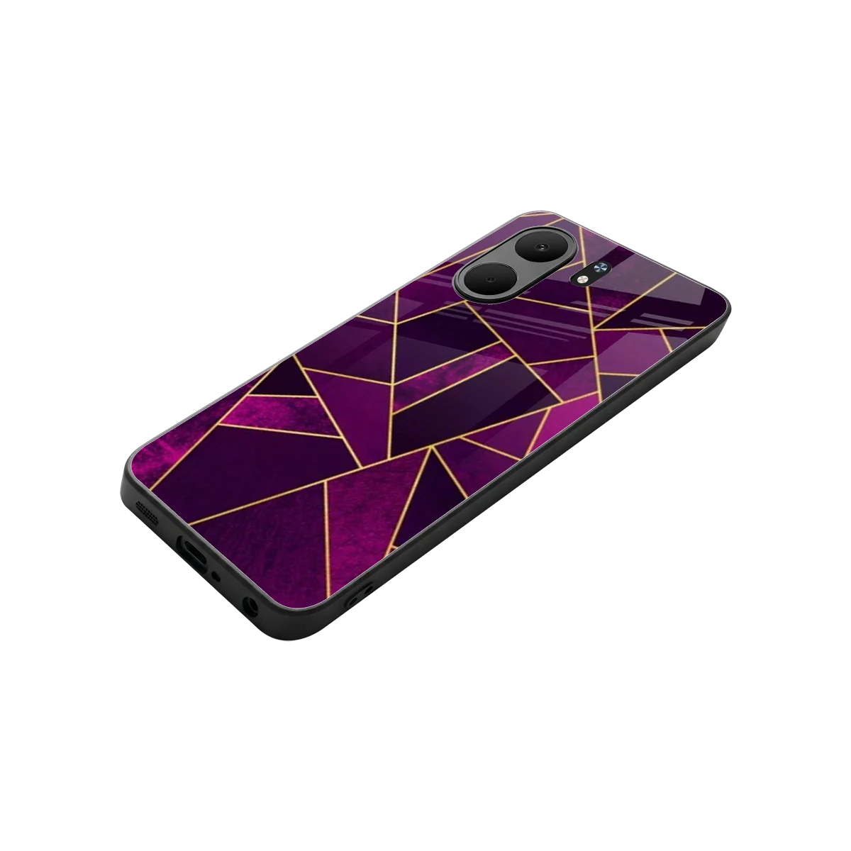 Violet Shards stylish phone case for oppo a5x 5g | glossy glass and slim fit