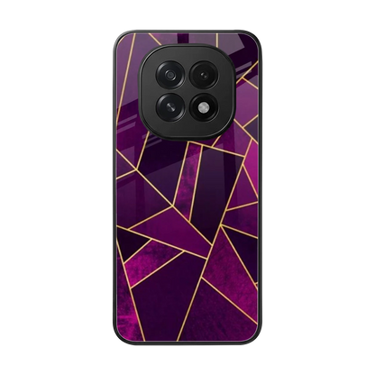 Violet Shards back phone cover | glass case for oppo f29 5g