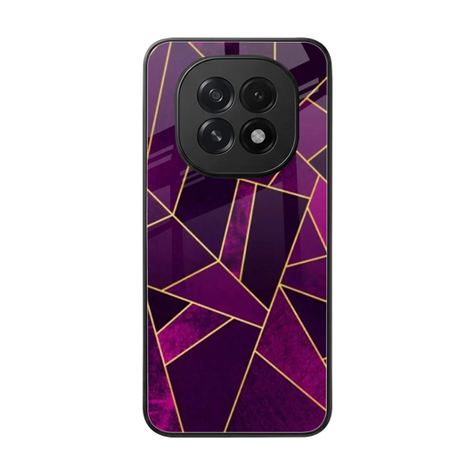 Violet Shards back phone cover | glass case for oppo f29 5g