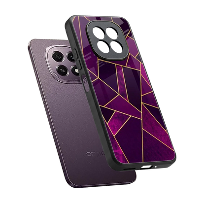 Violet Shards sleek oppo f29 5g cover with tempered glass back and TPU edges