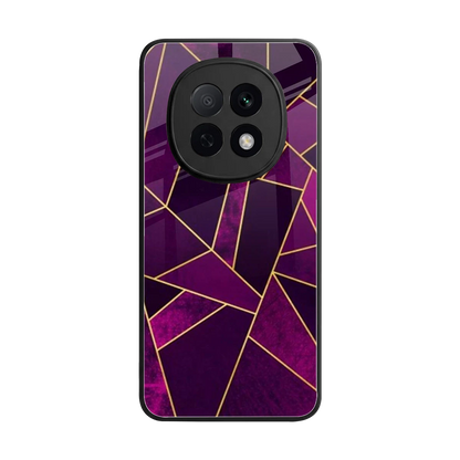 Violet Shards back phone cover | glass case for oppo f29 pro 5g