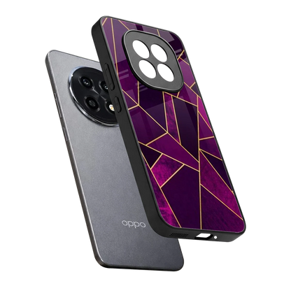 Violet Shards sleek oppo f29 pro 5g cover with tempered glass back and TPU edges