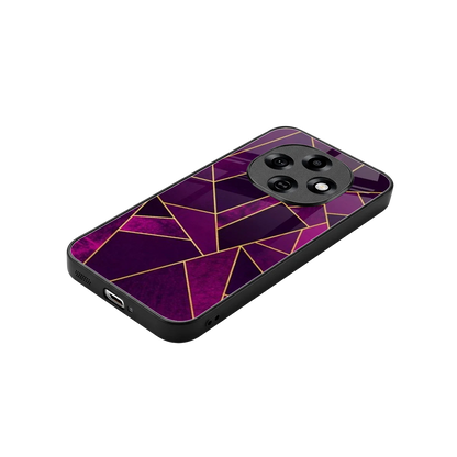 Violet Shards stylish phone case for oppo f31 pro 5g | glossy glass and slim fit