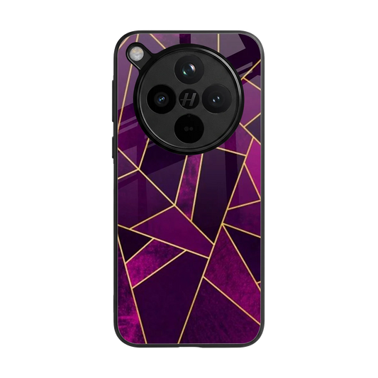 Violet Shards back phone cover | glass case for oppo find x8