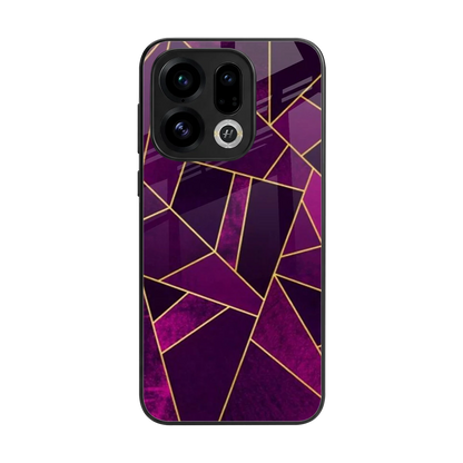 Violet Shards back phone cover | glass case for oppo find x9