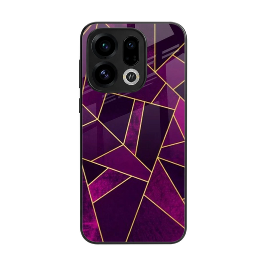 Violet Shards back phone cover | glass case for oppo find x9