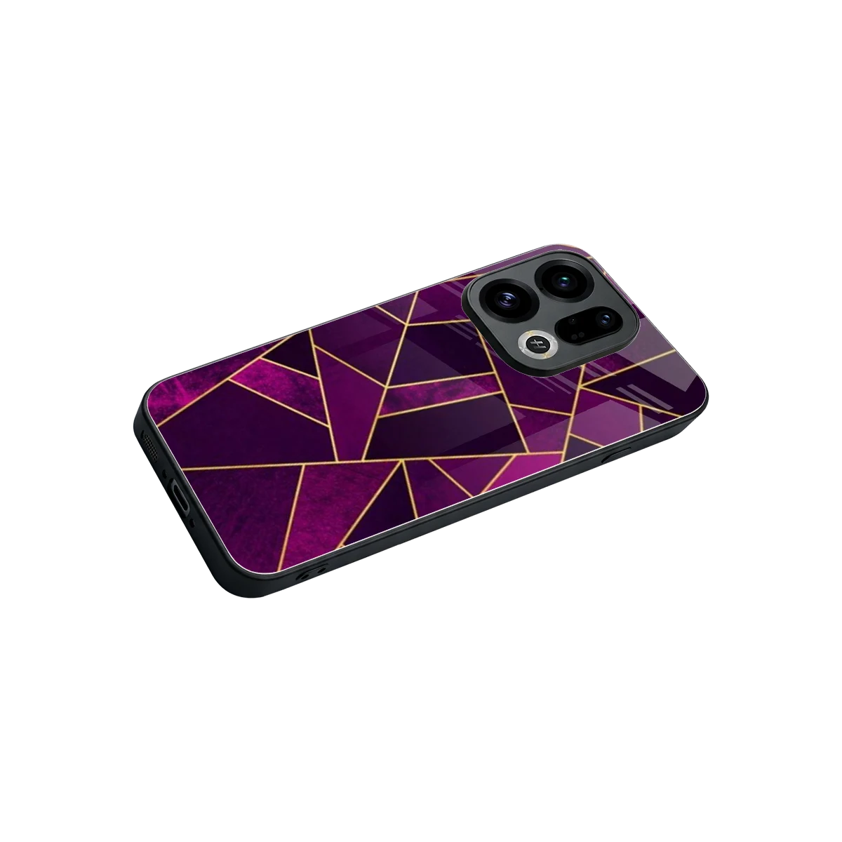 Violet Shards stylish phone case for oppo find x9 | glossy glass and slim fit