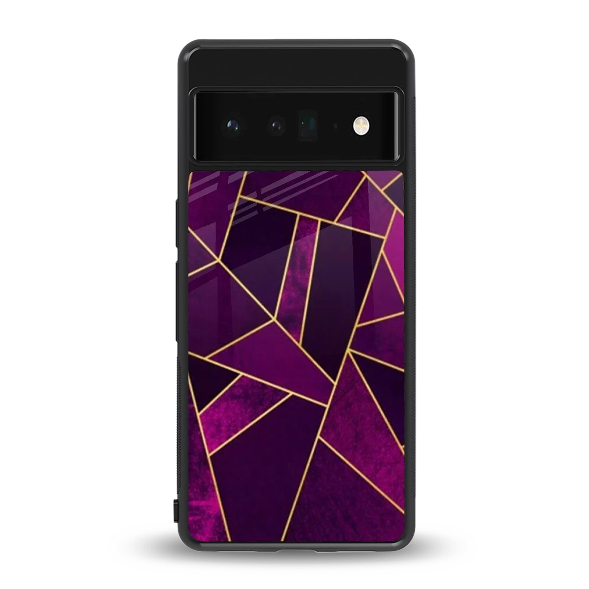 Violet Shards back phone cover | glass case for google pixel 6 pro
