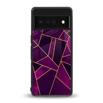 Violet Shards back phone cover | glass case for google pixel 6 pro