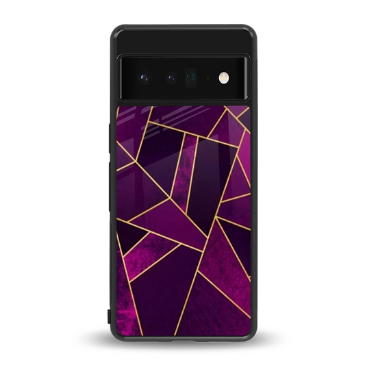 Violet Shards back phone cover | glass case for google pixel 6 pro