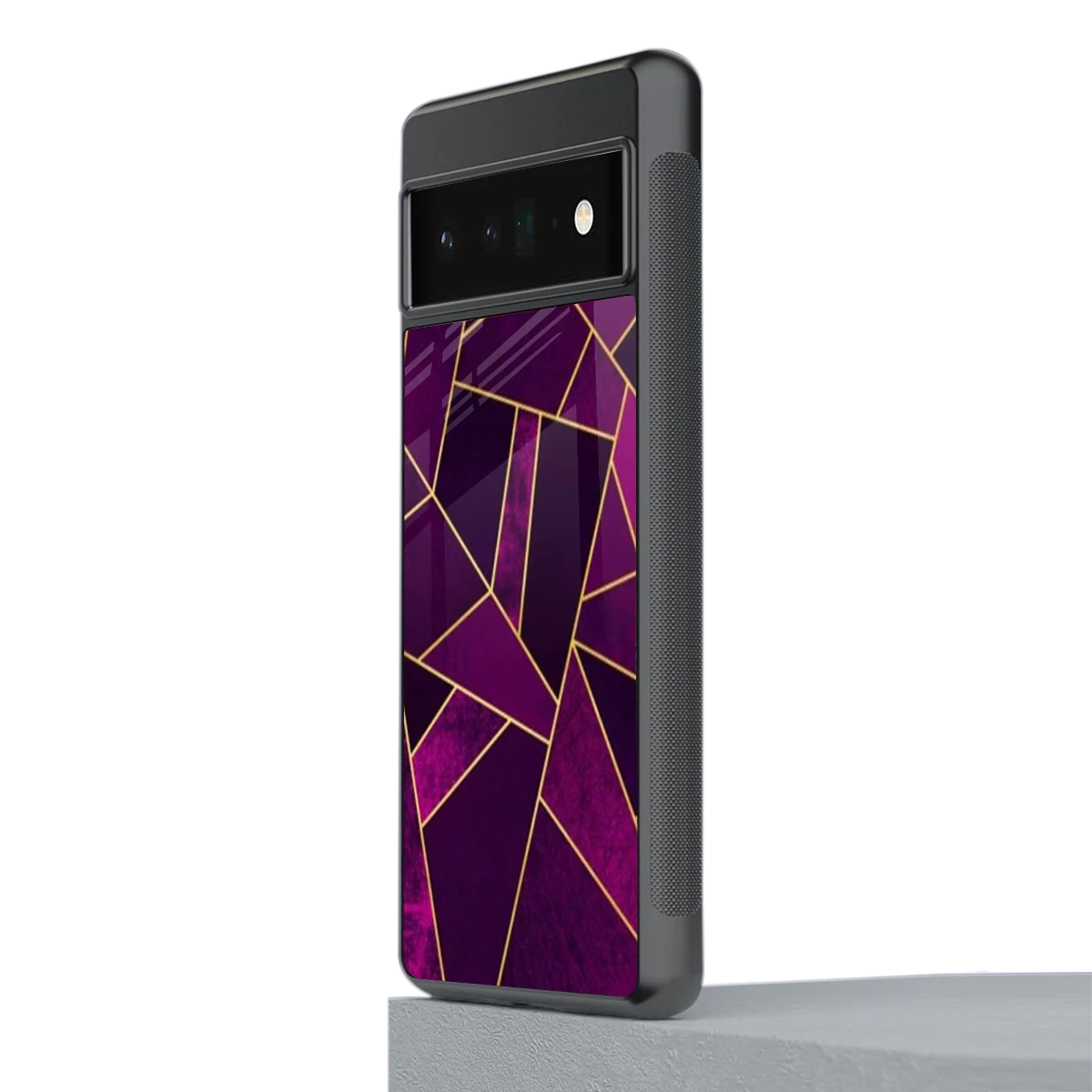 Violet Shards stylish phone case for google pixel 6 pro | glossy glass and slim fit