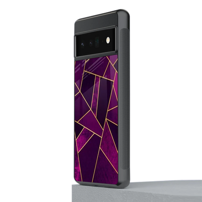 Violet Shards stylish phone case for google pixel 6 pro | glossy glass and slim fit