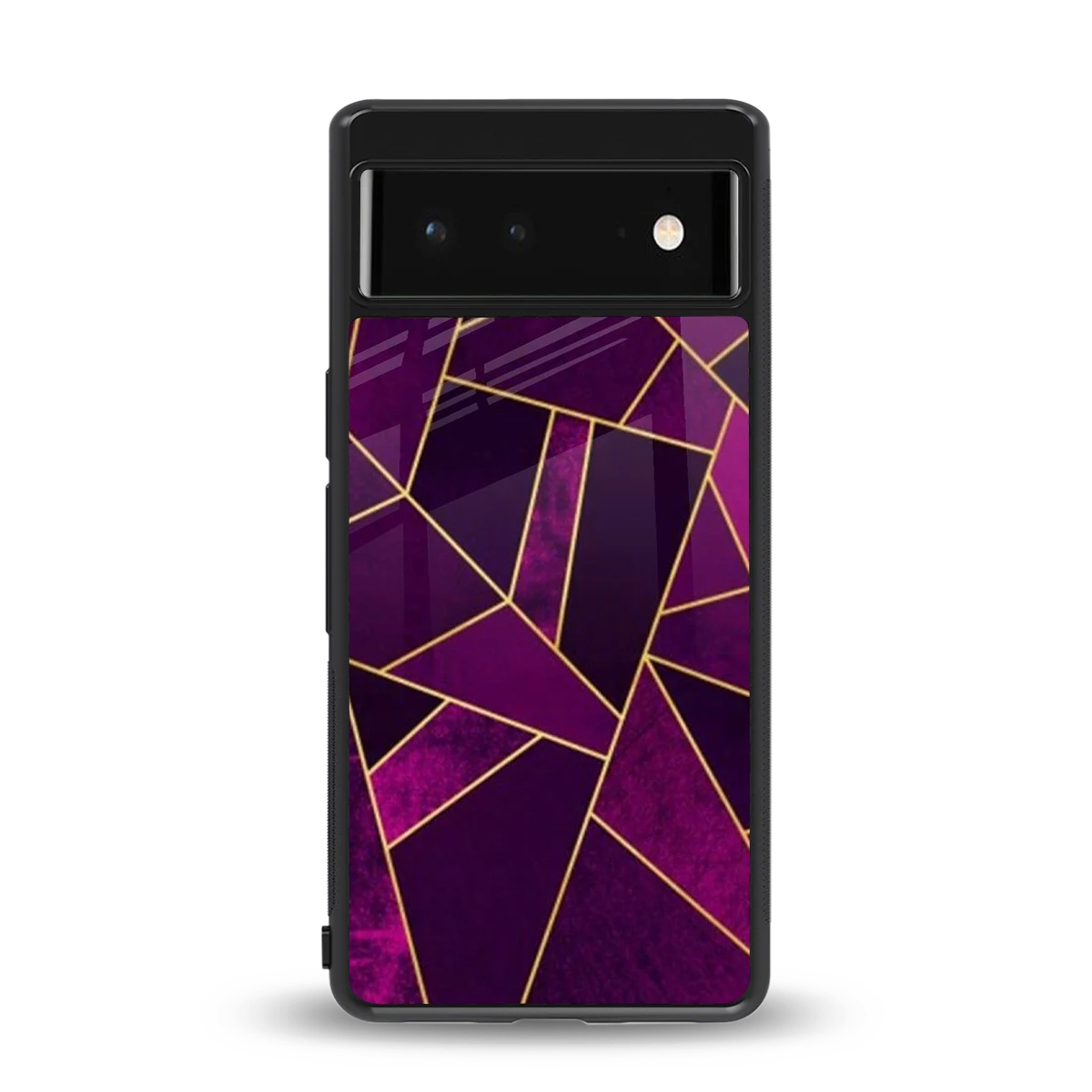 Violet Shards back phone cover | glass case for google pixel 6