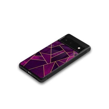 Violet Shards google pixel 6a mobile cover | shockproof glass phone case