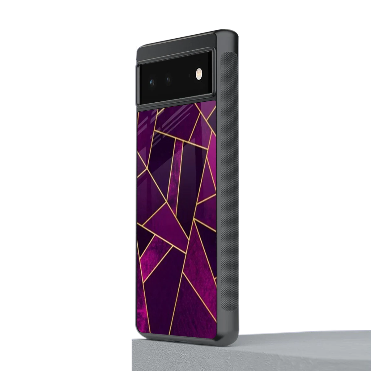 Violet Shards stylish phone case for google pixel 6a | glossy glass and slim fit