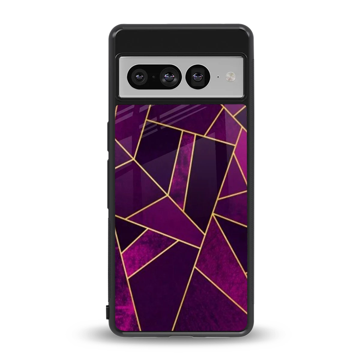 Violet Shards back phone cover | glass case for google pixel 7 pro