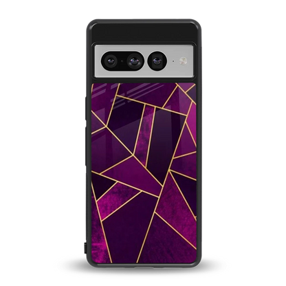 Violet Shards back phone cover | glass case for google pixel 7 pro